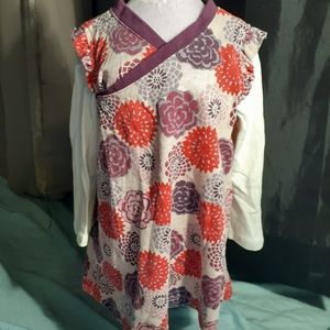 NWOT Tea Pink w/ Purple & Red Flowers Dress